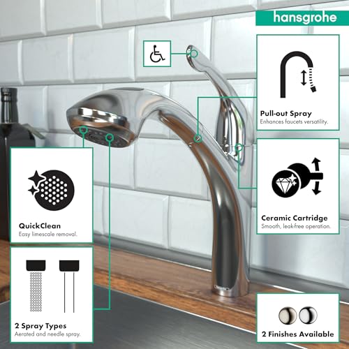 Hansgrohe Allegro E Ausziehbare Küchenarmatur, chrome, Single Hole – Ansicht 5