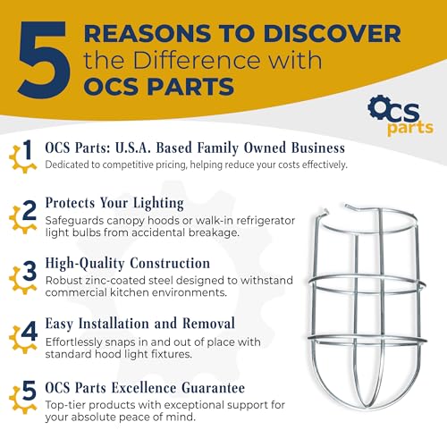 Image of OCS Parts Wire Guard for Canopy Hood and Walk-in Refrigeration Lighting