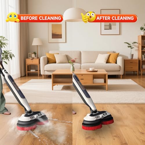 Image of 2Pack S7001 Upgraded Mop Pad Replacement Brush Heads for Shark Steam Mop S8201 /S7000Series Pads | Professional Cleaning and Polishing | for Tile Floors Grout Deep Cleaning Hard Floors (Blue)