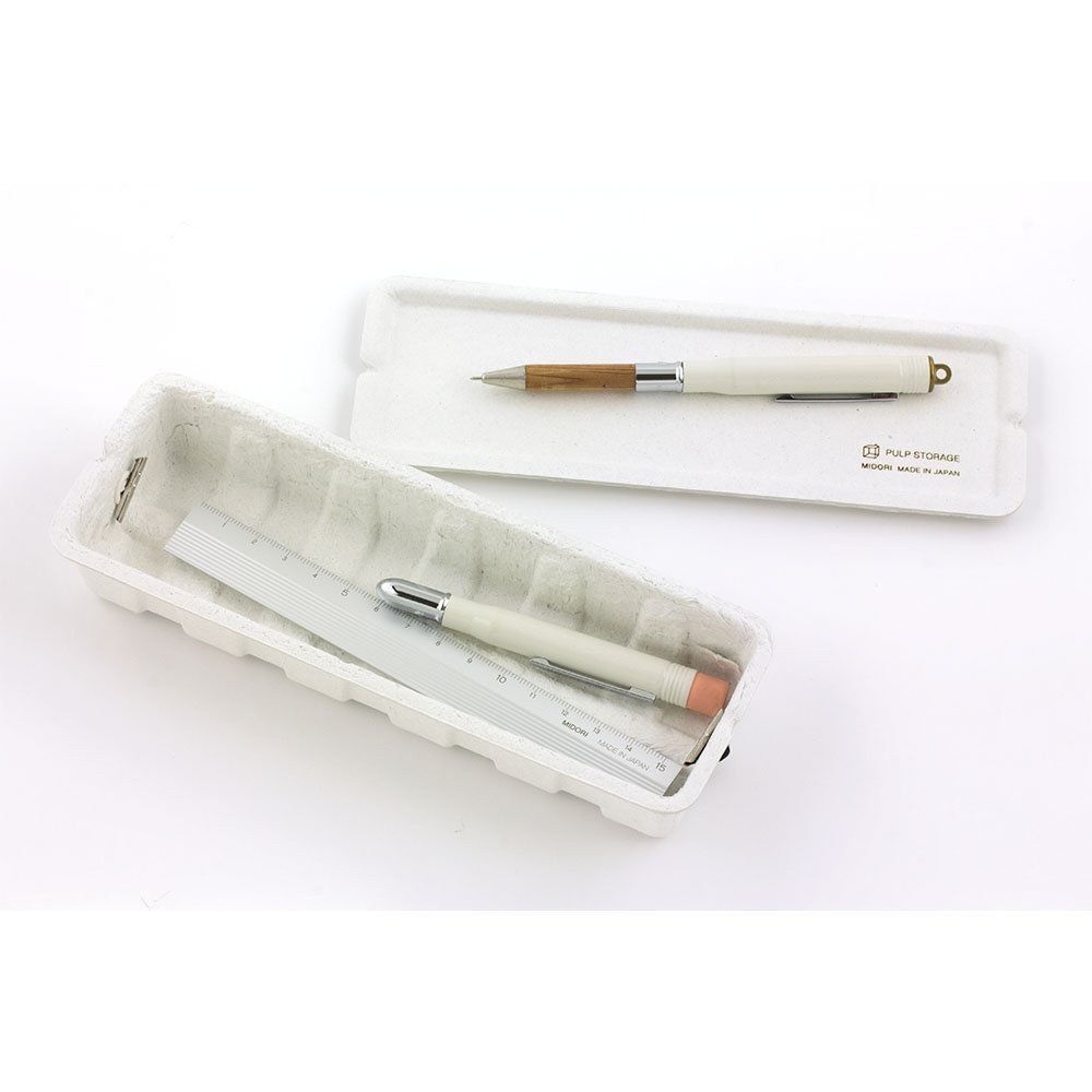 Midori　WD80EFAX③ Midori 41768006 Pulp Pen Case White : Amazon.nl: Stationery