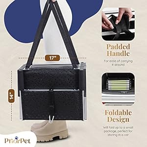   Dog-ramps-for-small-big-dogs-PRIORPET-Glow-in-The-dark-marking-Gentle-on-The-joints-foldable-car-ramp-Dog-Steps-Suitable-for-big-cars-trucks-Non-slip-surface-Dog-Stair-6-Steps