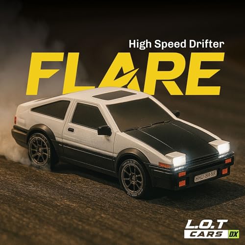 Image of Flare Remote Control Car | 20Kmph, 2.4Ghz | Rc Drifting Car, Rc Car, Valentine Gift, 4 Wheel Drive, Boost Mode, Long Range Remote, Hard Plastic Top with LED Head Light (Street White)