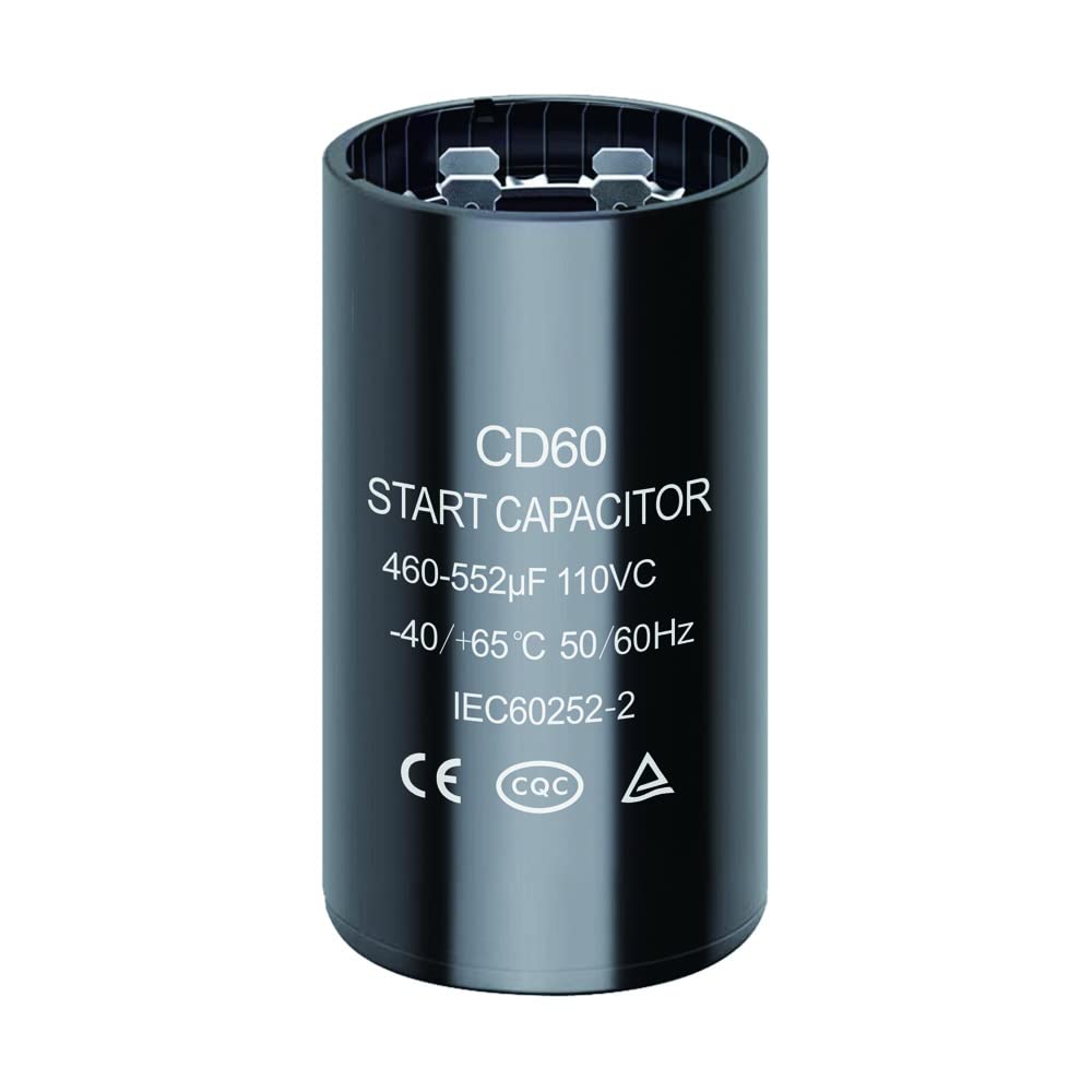 460-552 uf/MFD 110-125 VAC Round Start Capacitor ±20% 50/60 Hz CD60 Round Motor Well Pump Start Capacitor (460-552 uf/MFD)
