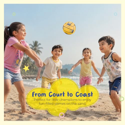 Image of Lifelong Volleyball for Kids & Adults | Soft PVC | Lightweight Training Ball for Indoor & Outdoor Play | Beach, Pool & Playground | Yellow | 5.8 inches