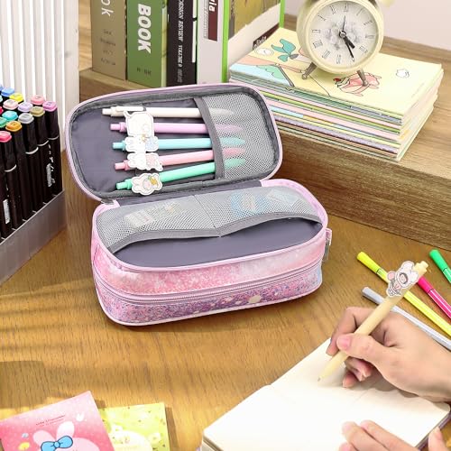 Image of Mountain guest Pencil Cases for kids, Large Capacity Pencil Pouch, Office College School Marker Organizer Case pen for Men Women Adult Teens