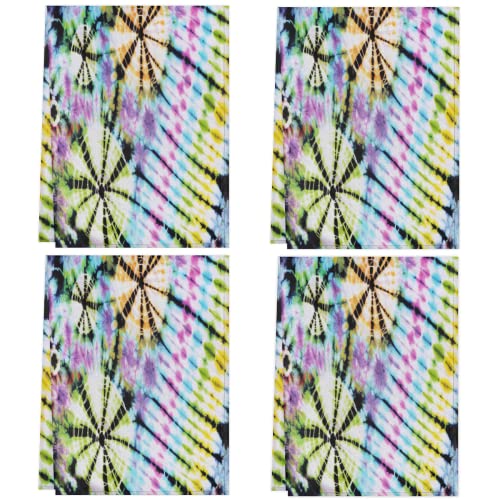 Tie Dye Abstract Swirl Kitchen Towels And Dishcloths Set Of 4- 17.7" X 28.3" Absorbent Dish Towels With Hanging Loop Hand Towel For Farmhouse Bar Towels & Tea Towels #TOP2