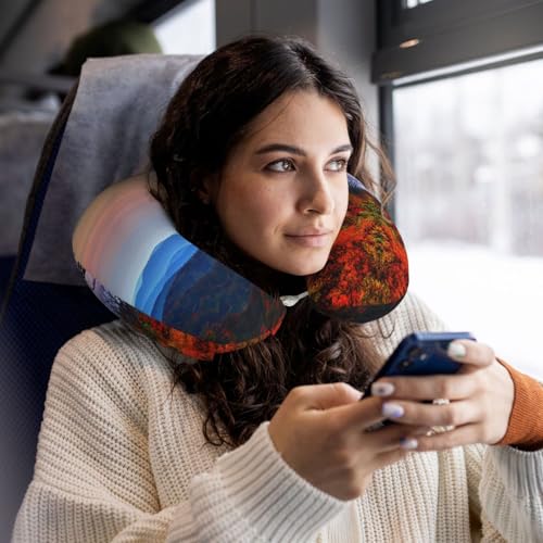 Almohada de Viaje Negra de Poliéster para Cuello miniatura 6