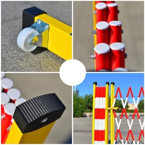 Retractable Expandable Mobile Barrier, Adjustable Industrial Safety Fence for Traffic Control and Shopping Areas