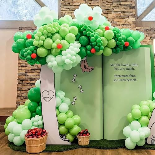 Image of KALOR 12 Inch Light Green Balloons, 50 Pcs Latex Helium Balloons for Kid's Birthday Party, Baby Shower, Wedding, Graduate Party Decorations