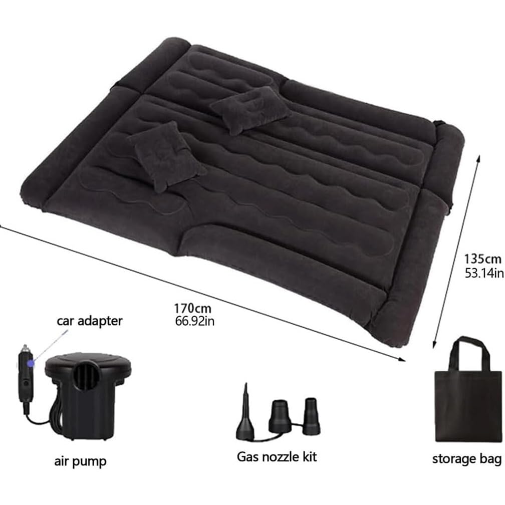 PFMSD Car Inflatable Mattress, for Volvo XC40 XC60 XC90 Rest Sleeping Portable Outdoor Travel Camping Air Beds, Auto Accessories,A-Black 01