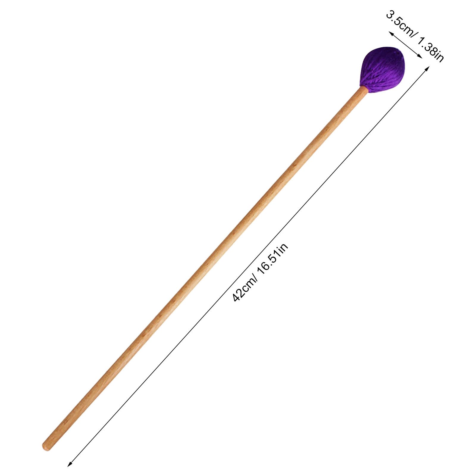 FRCOLOR 4 Piezas Marimba Mallets con Cabezas para Instrumentos de Percusión Mazos de Madera para Intermedio con Cabezas Moradas