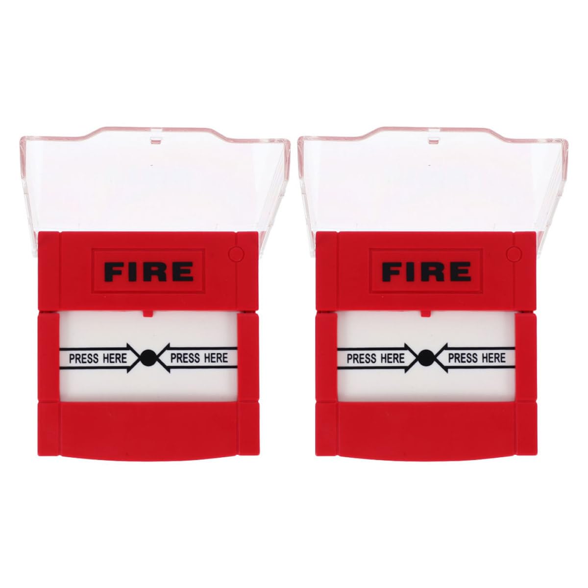 GLEAVI Botón de Alarma Manual Rojo para Reinicio de Emergencia, Interruptor de Alarma Fácil de Instalar y Compatible Sistemas, Paquete de 2 Unidades para Espacios Privados y Oficinas