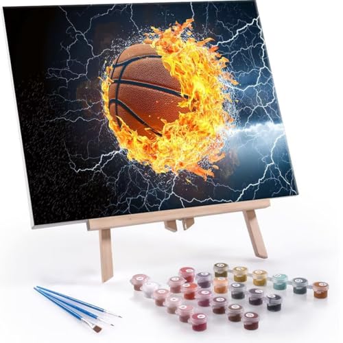 G hG fW^G  oXPbg{[ LbgŃyCguVƃANG̋, l̎q̂߂̃Mtg Paint by Numbers h DIY ɂAN ʊGCeA rO 60x80cm (