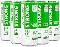 Life Strong Energético Ultra Zero Maçã Verde, 269ml, Pack com 6 Unidades