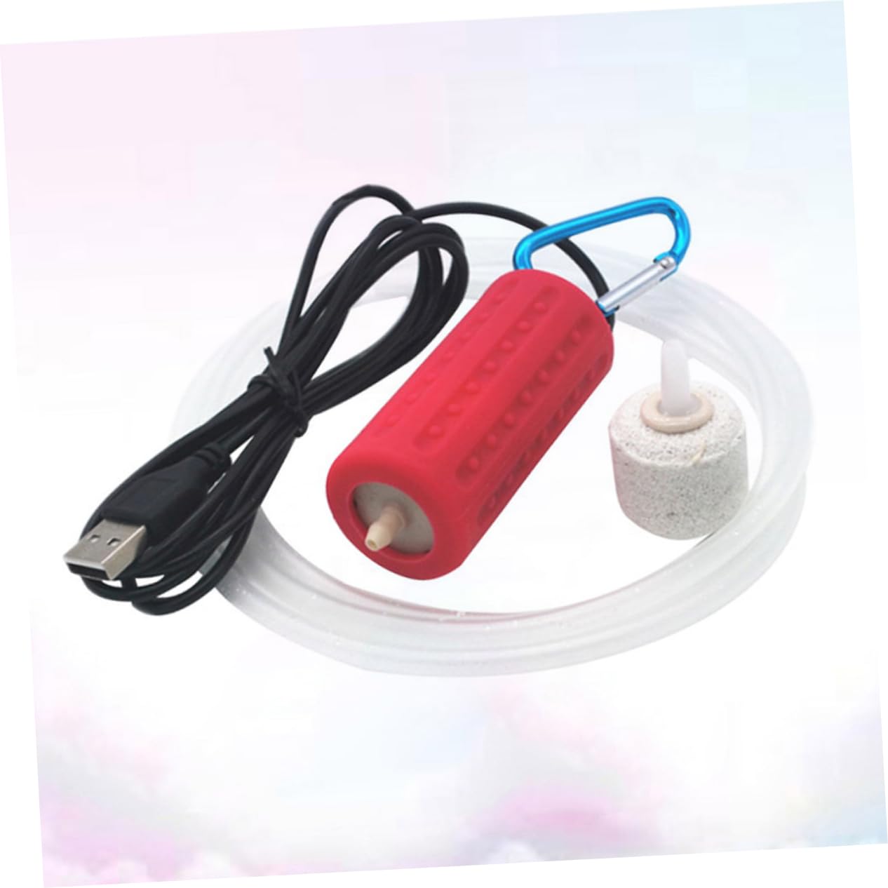 Mipcase 3piezas USB Bomba De Aire para Acuarios Silenciosa Consumo para Peceras y Jardines Hidropónicos Color Rosado