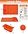 Silicone Griddle Tools Mat, Silicone Side Shelf Mat for Blackstone Grill Barbecue, Silicone Spatula Mat & Grease Cup Liner, Griddle Accessories Set for Outdoor Cooking Kitchen Countertop, Orange