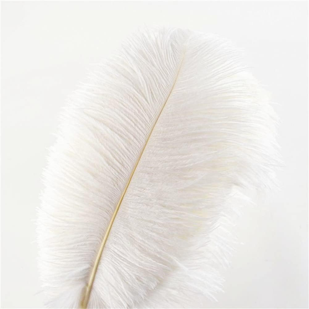 THARAHT 12pcs White Ostrich Feathers Natural Bulk 20-22Inch 50cm-55cm for Wedding Party Centerpieces Easter Gatsby and Home Decorate Ostrich Feathers