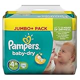 Pampers Baby Dry Größe 4+ Maxi Plus 9-20kg Jumbo Plus Pack (1 x 76 Windeln)