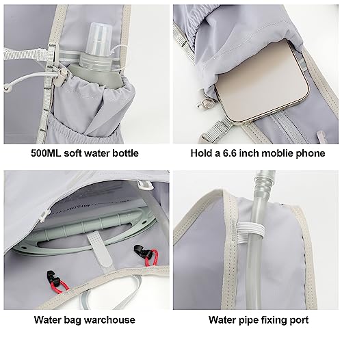 Image of INOXTO Running Hydration Vest Backpack,Lightweight Insulated Pack with 1.5L Water Bladder Bag Daypack for Hiking Trail Running Cycling Race Marathon for Women Men