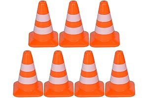 NUOBESTY 7-Pack Mini Orange cones Construction Cones