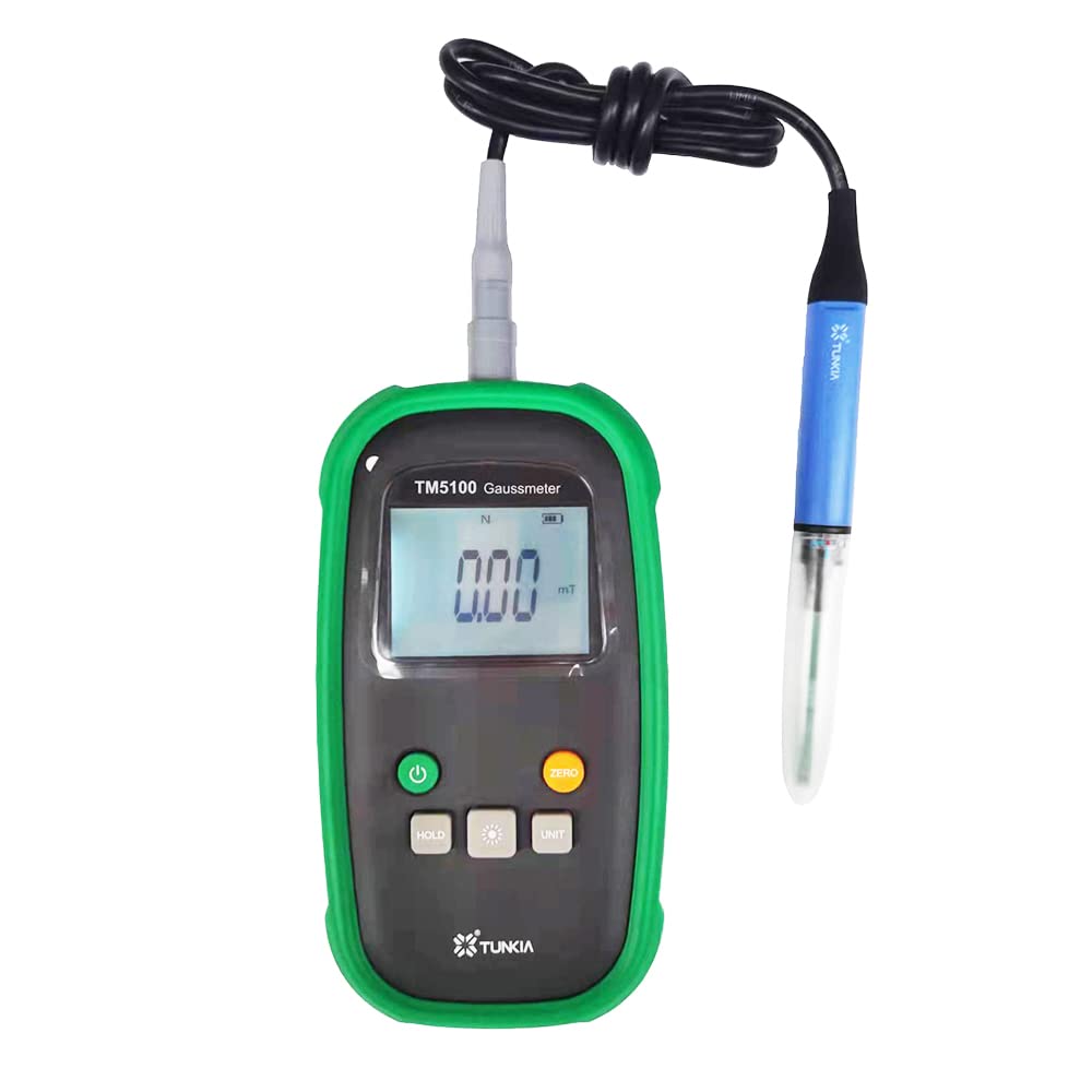 ZOEYEC TM5100 Auto Range Digital Handheld Gaussmeter Permanent Magnet Surface Magnetic Field Gauss Meter High Precision Tesla Meter Tester Accuracy ±5%