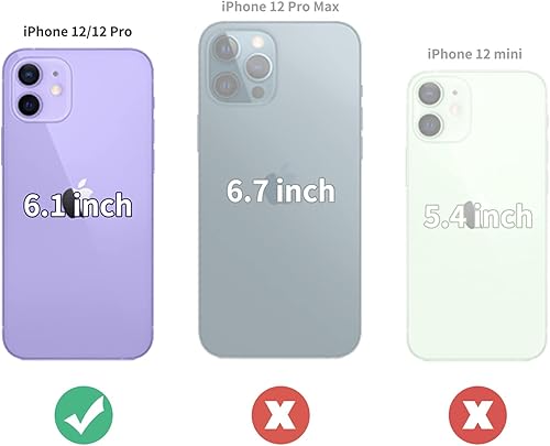 Miniatura 7 de Tnarru Funda compatible con iPhone 12, iPhone 12 Pro, diseño de bandera estadounidense, parte trasera de policarbonato duro y lados de TPU suave, a