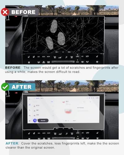 Image of CDEFG Tempered Glass for 2025 Toyota bZ4X Screen Protector 12.3-Inch, for 2022-2025 Toyota bZ4X Accessories,9H Screen Cover HD Anti Fingerprints
