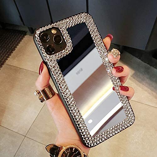 Luxury Mirror Glitter Shine Crystal Diamond Phone Case For iPhone 11Pro max and12 Pro Max (iPhone 12 Pro max)