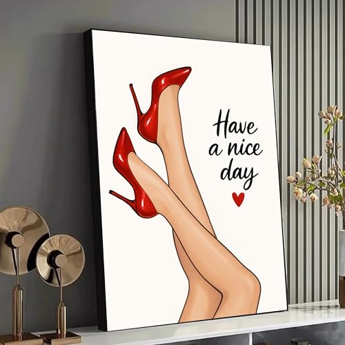 Tableau décoration intérieure chic motif mode féminine format 50x75 cm