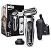 Braun Series 7 Rasoir Électrique Homme À Grille Sans Fil Argent, Centre SmartCare, Tondeuse De Précision, Technologie Wet & Dry, Rechargeable, 70-S7200cc