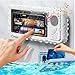 2026 Upgrade Shower Phone Holder with Wireless Bluetooth Speaker, Shower Phone Holder Waterproof with 480 Rotation, Built-in Smart Bluetooth Speaker, Accessories for 4-7