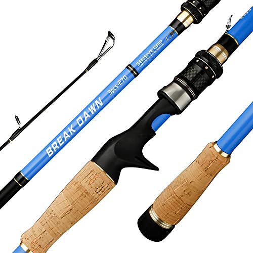 JKCKHA Baitcasting-Rute - Langlebige, leichte, Empfindliche Angelrute, Angelrute in Turnierqualität, Zweiteilige Baitcast-Ruten,Casting Rod,5.9ft Cover