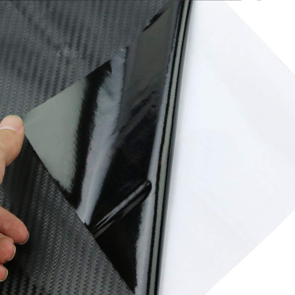 Adesivo 3D per computer portatile, pellicola in fibra di carbonio, decalcomania nera con buona visuale, per PC portatili da 17 pollici