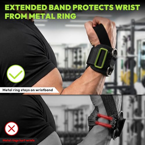 Image of HANDBODE Lifting Straps, Double D-Ring Weightlifting Wrist Straps | Steel Hardware, Two Piece Set, Padded Cuffs, Reinforced Stitching, Adjustable Fit, Deadlifts, Pull Ups, Rows, Cable Curls