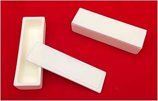 MMLFX Rectangular Alumina Corundum Crucible with Lid, 100x30x20mm - 99% Al2O3 Ceramic, 1800°C Max Temp (1pc)