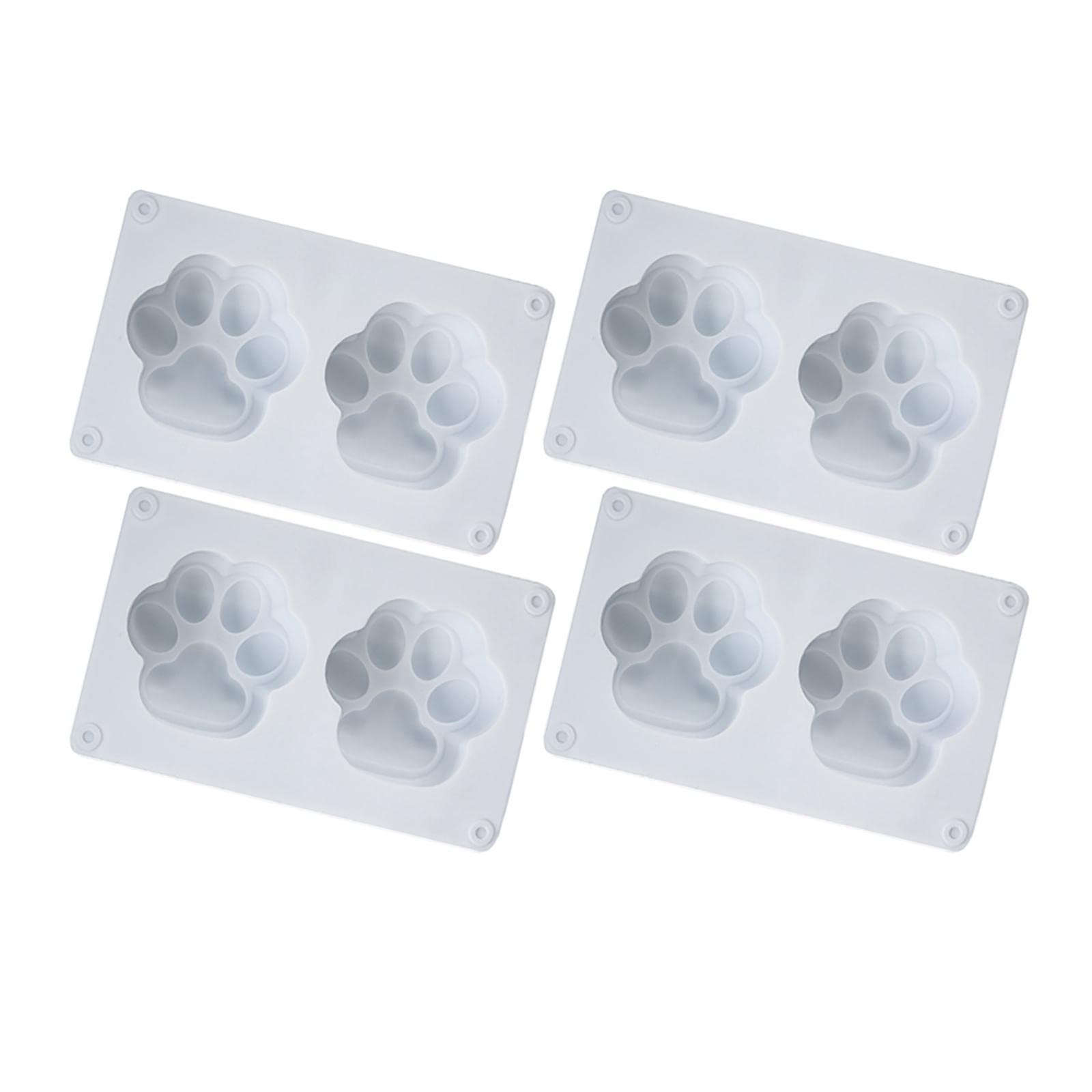 ATORSE 4X Bear Cat Paw Silicone Mold Print Baking DIY Wax Keychain Ice Resin Moulds-image-42