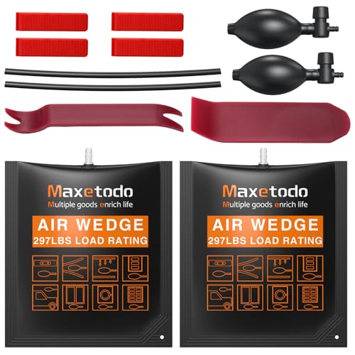 Maxetodo Montagekissen Luftkissen Set 2pcs Hebekissen Bis 200KG Max 6cm Luftkissenheber Pumpkissen Pneumatikspanner Für Installation Von Schrank Türen Fenstern Möbel Reparatur Von Autos