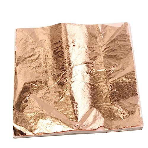 IWOWHERO 100 Pack Square Copper Foil Stickers 9x9cm Imitation Gilding for Craft Decorations