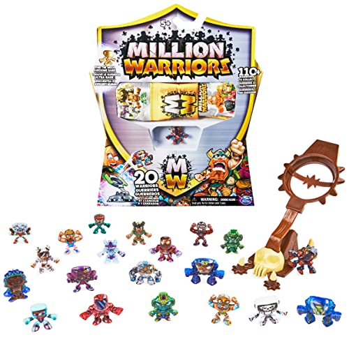 Million Warriors, Ancients 20-Pack Collectible Figures with Launcher, Includes Rare, Surprise Kids Toys for Boys and Girls 5 and Up (Styles May Vary)