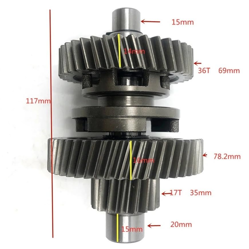 Eje intermedio 17T for H-erhead 150CC 200CC Go Kart Dune Buggy