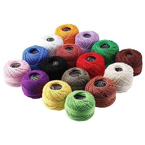 Hilos de algodón multicolor 16 rollos HomeSoGood miniatura 3