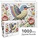 Gem Bird 1000 Piece Puzzle for Adults, Hard Challenging 1000 Pieces Jigsaw Puzzles for Adults, Colorful Gem Bird Puzzles Games for Puzzle Lovers, 27.6
