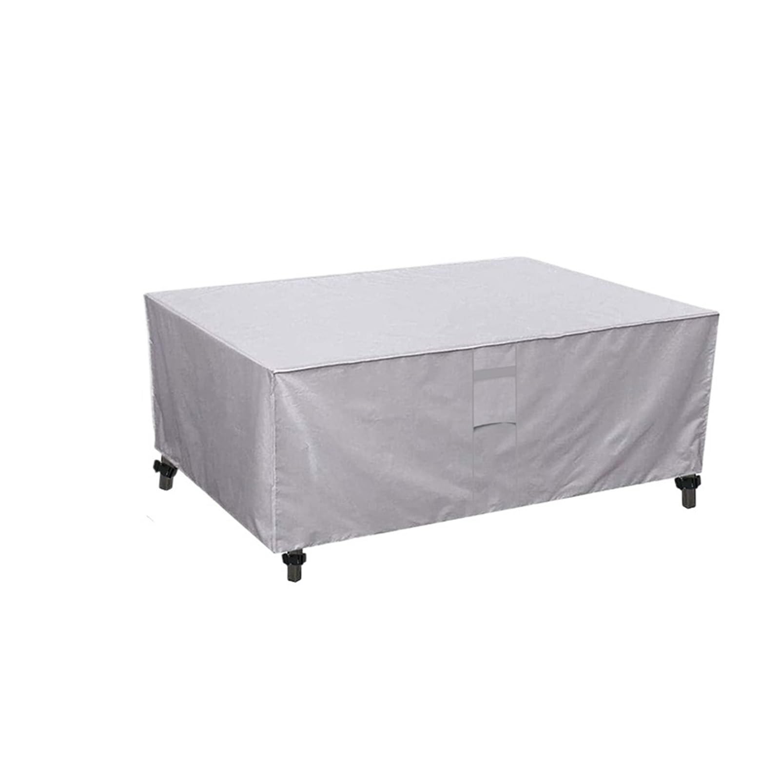 RAHBI 70 Maten Patio Waterdichte Hoes Outdoor Tuinmeubelhoezen Regen Sneeuw Stoelhoezen for Sofa Tafel Stoel Stofdichte hoes leisurely (Color : Silver, Size : 308X138X89cm