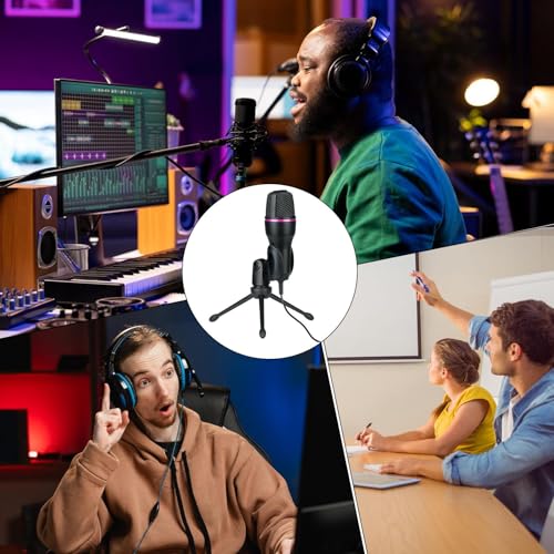 Genérico Micrófono USB para Streaming,Micrófono De Condensador para Juegos - Accesorio con Cancelación De Ruido Inteligente para Grabación De Voz En Juegos Llamadas Y Videollamadas - imagen 4