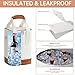 EMBRUNIOICE 4 Bottle Wine Tote Bag - Leakproof & Insulated Wine Carrier Travel Padded Wine Cooler Bag with Adjustable Strap, Picnics, Beach & Parties, Stylish Gift for Wine Lovers (Beige)