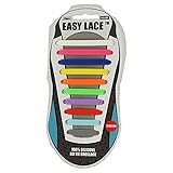 Paquete de 20 unidades Easy Lace Flat-Carded, Cordones de silicona, Unisex Adulto, color multicolor (rainbow 210), Talla unica