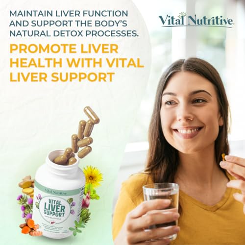 Vital Nutritive Vital Liver Support - Premium Liver Cleanse Detox & Repair Formula With Milk Thistle Supports Liver Health thumb #6