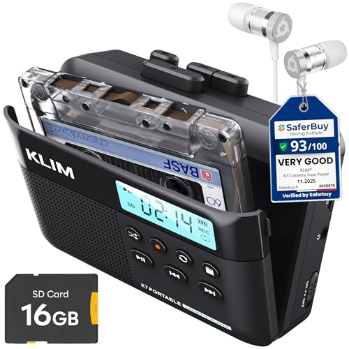 KLIM K7 Cassette Tape Player with Fusion Earphones -...