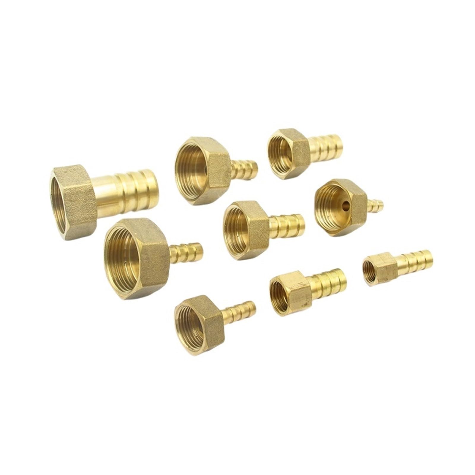 Conector para instalación de tuberías de riego y aire comprimido con roscas de latón