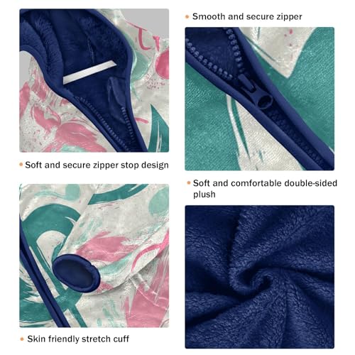 Musical Notes Abstract Toddler Fleece Jacket Girl Boys Hooded Fleece Jacket Coat Warm Outwear Zip-up 3-10T3